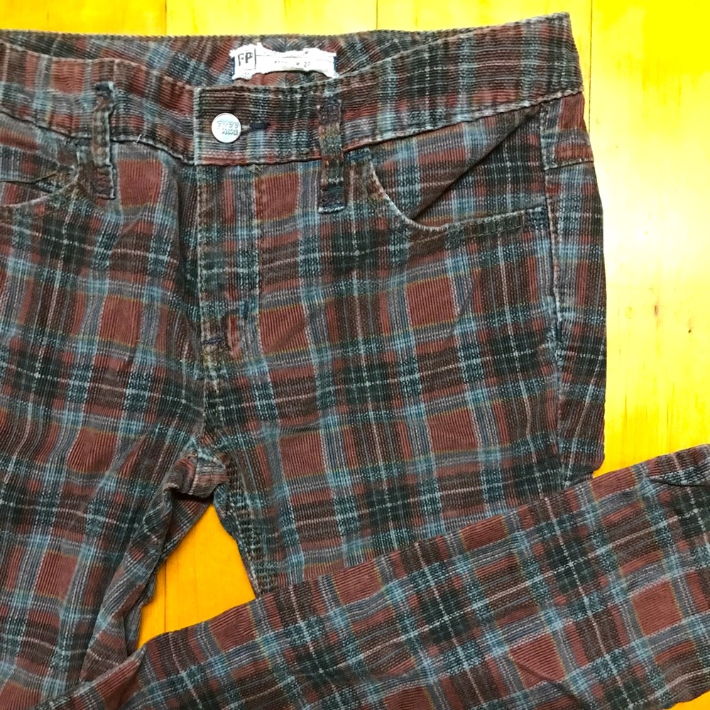 Plaid Corduroy Pants